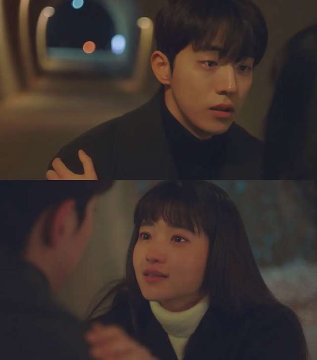 Tender moment between Rae and Liang